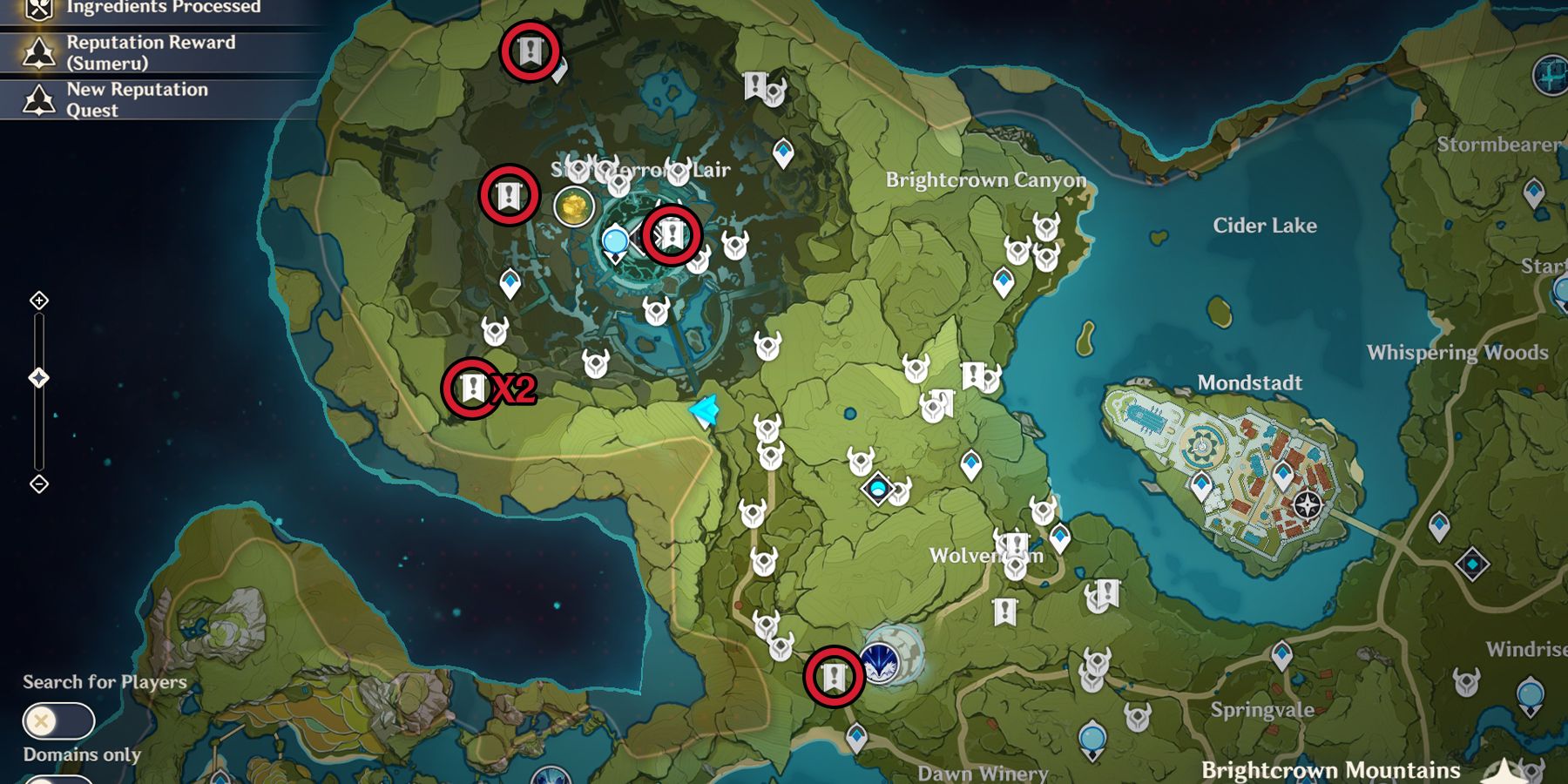 genshin impact mitachurls location in brightcrown mountains