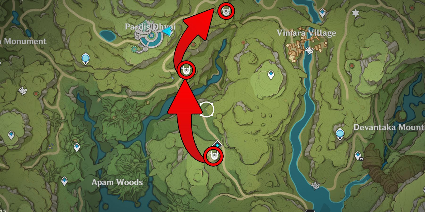 genshin impact pyro agent location in vimara village