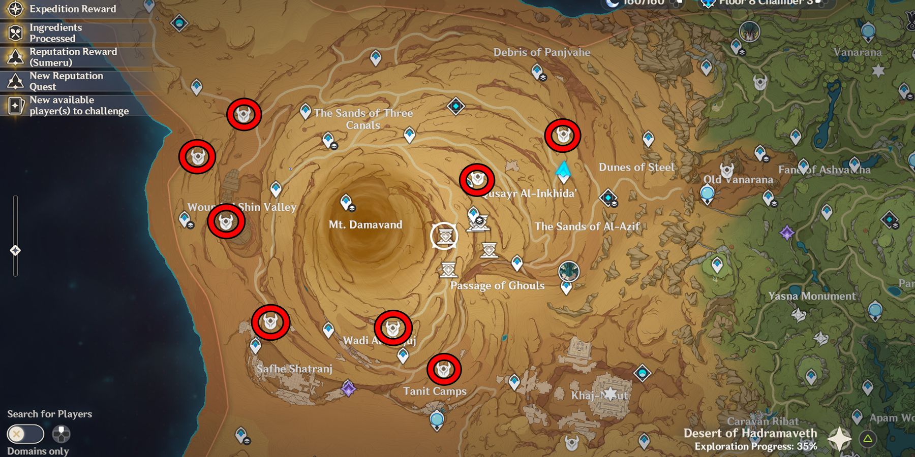 genshin impact ruin guard location in desert of hadramaveth