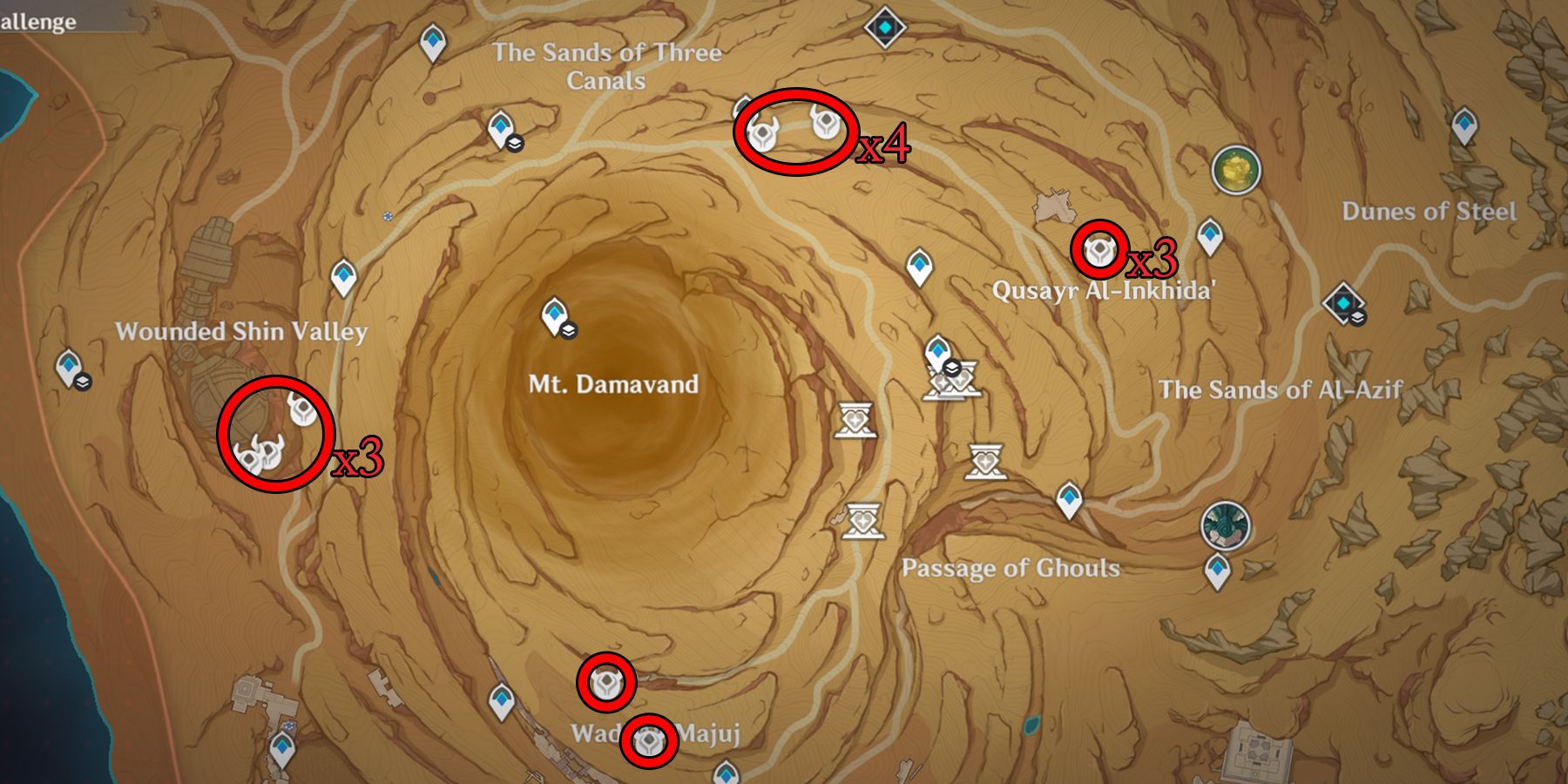 genshin impact ruin sentinel location in desert of hadramaveth