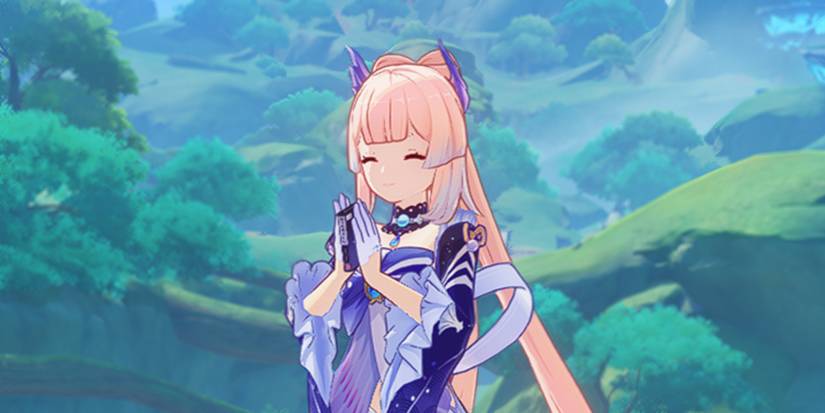 Genshin Impact Sangonomiya Kokomi 5-Star Hydro Catalyst Character idle animation