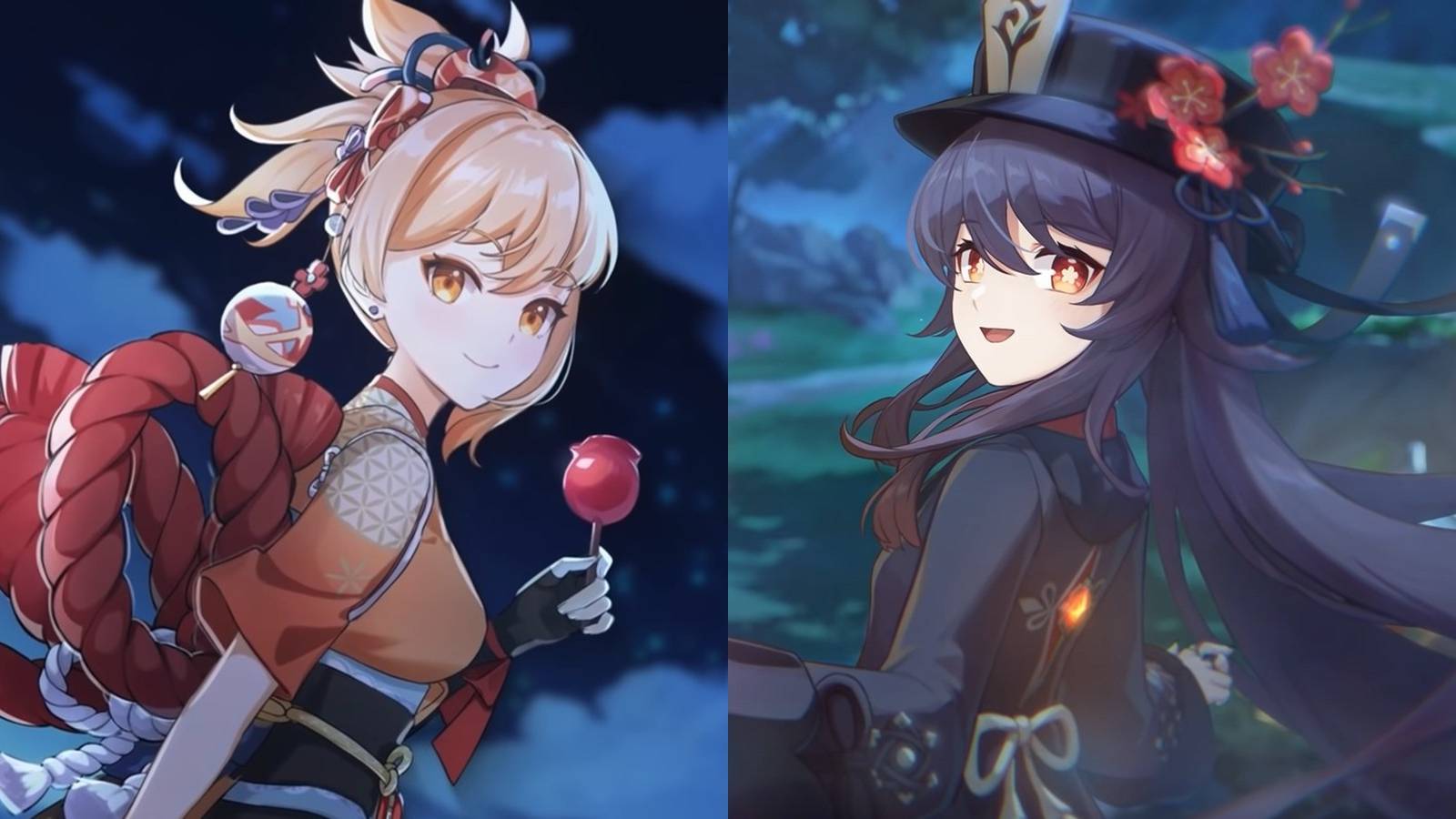 Genshin Impact Yoimiya and Hu Tao