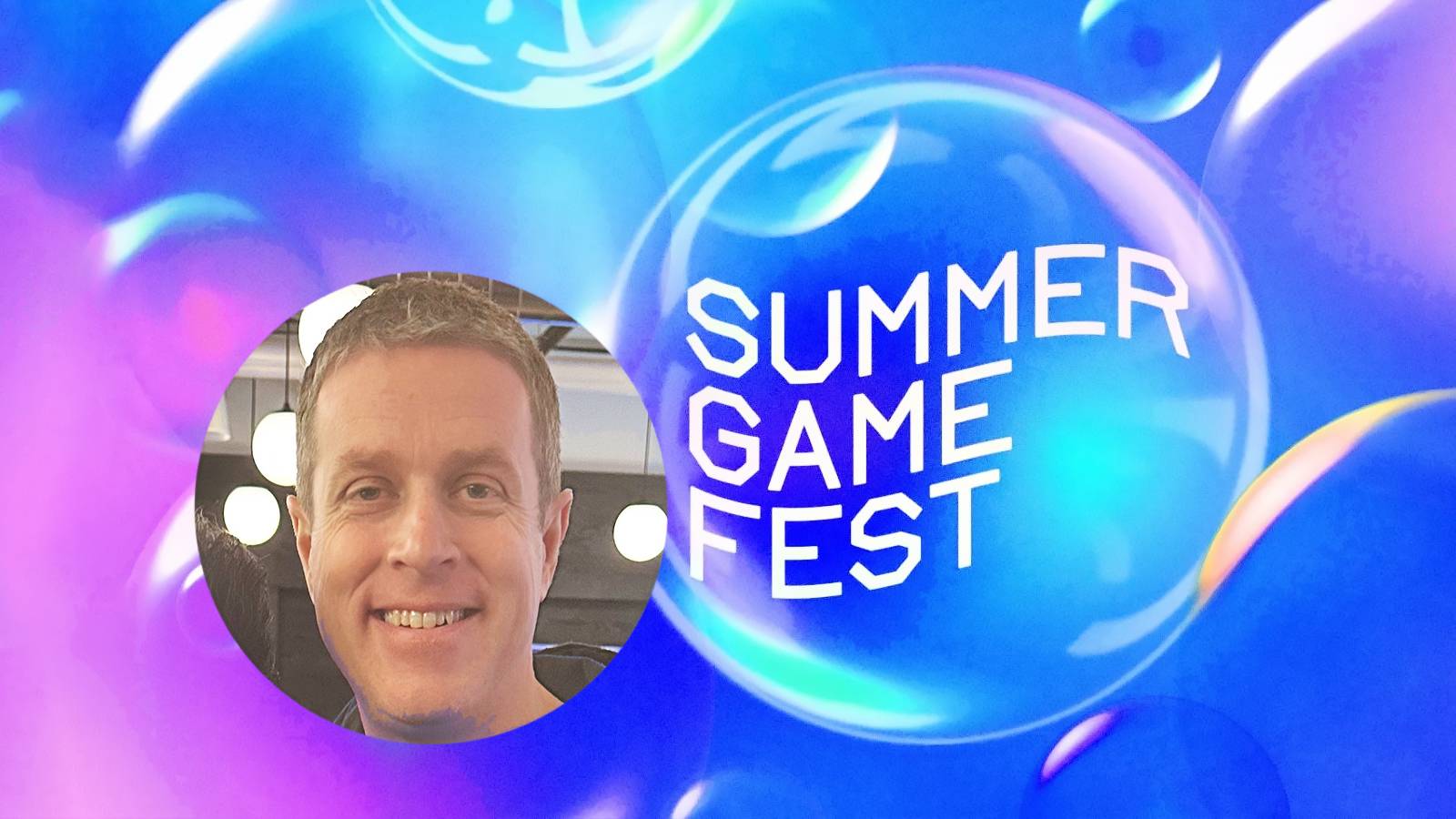 Geoff Keighley Twitter pic next to Summer Game Fest 2023 logo