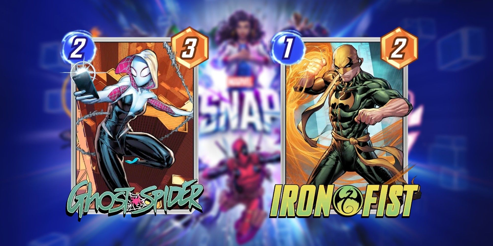 iron fist and ghost spider cards