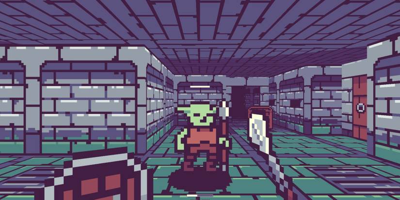 Gloomgrave fighting a goblin