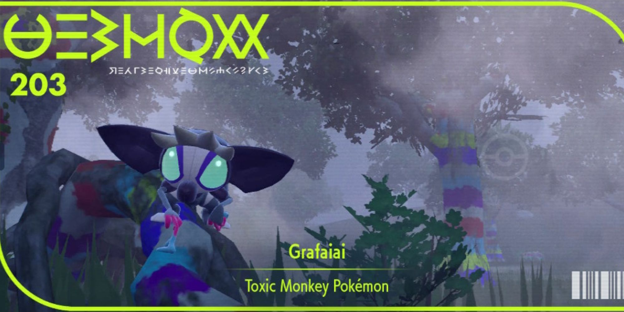 The pokedex cover image for Grafaifai in Pokemon Scarlet & Violet