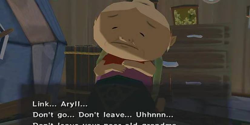 Link's grandma muttering about her grandkids in her sleep