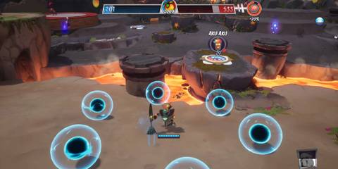 N. Tropy using her Gravity Slam ability in Crash Team Rumble