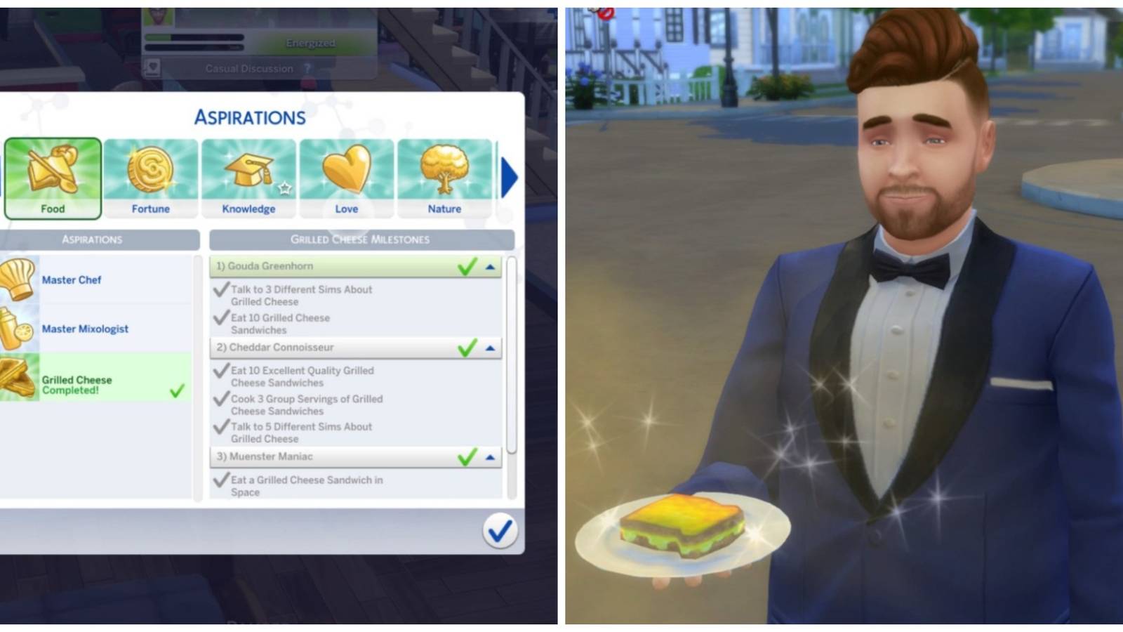 The Grilled Cheese Aspiration in The Sims 4
