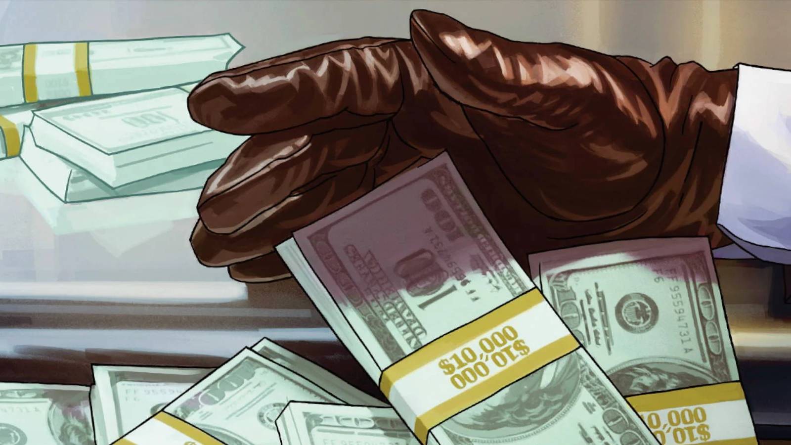 Image of money collection in GTA Online