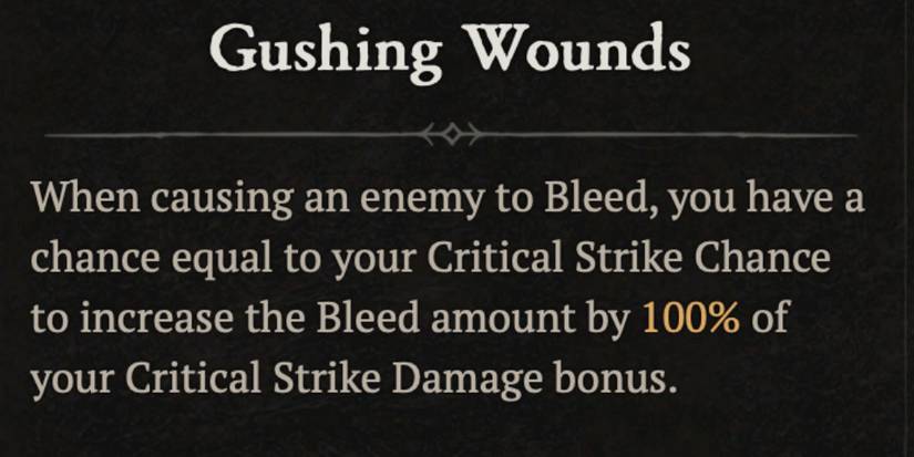 Gushing Wounds Diablo 4