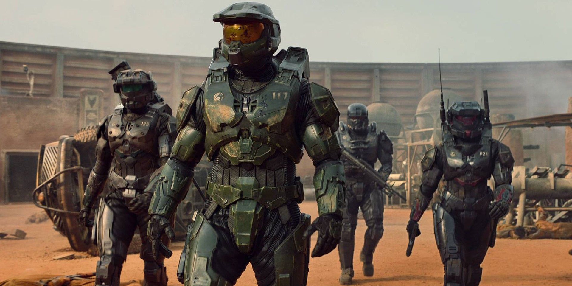 Scene showing the entire main casts in the Halo 