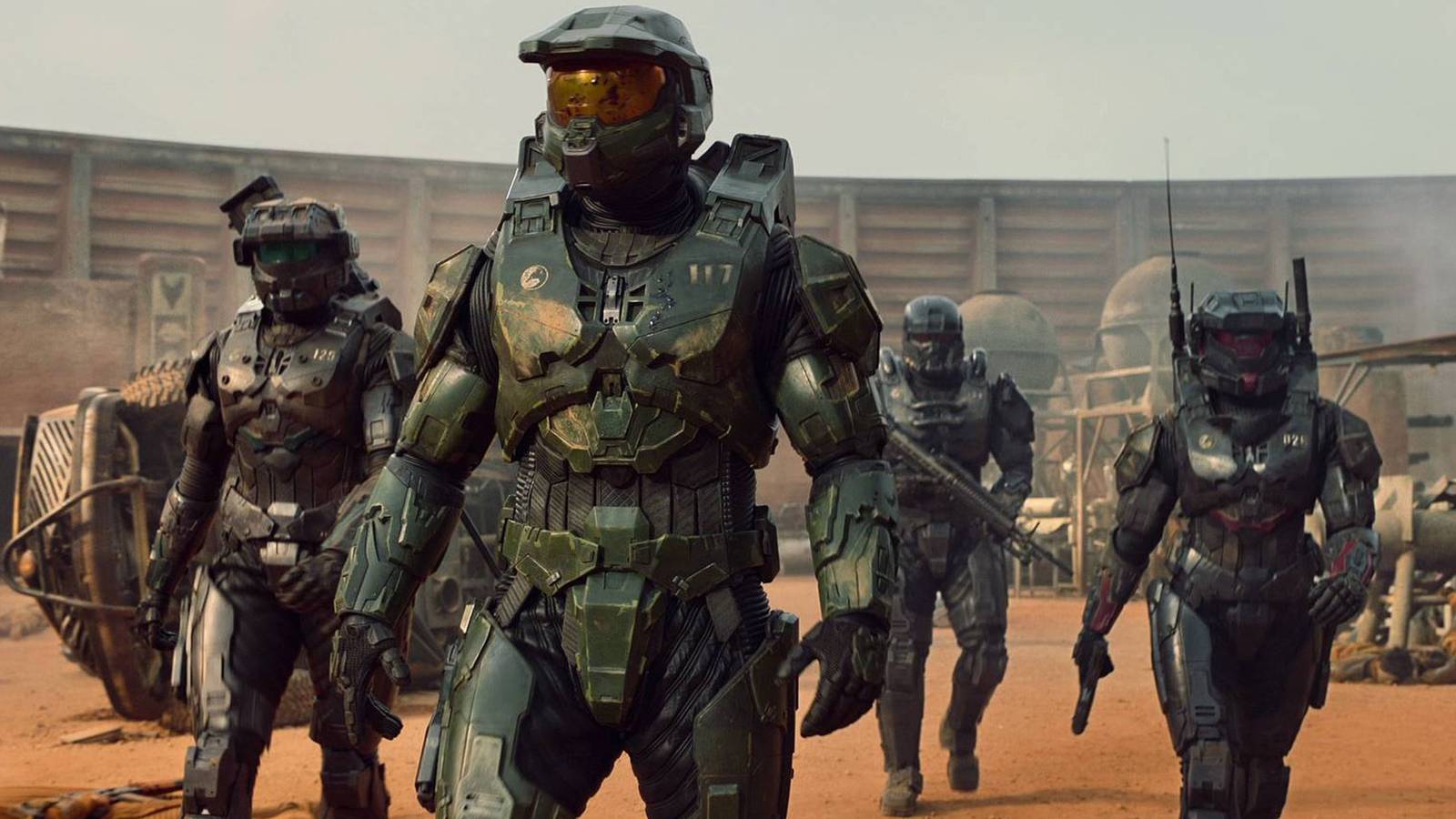 Scene showing the entire main casts in the Halo 