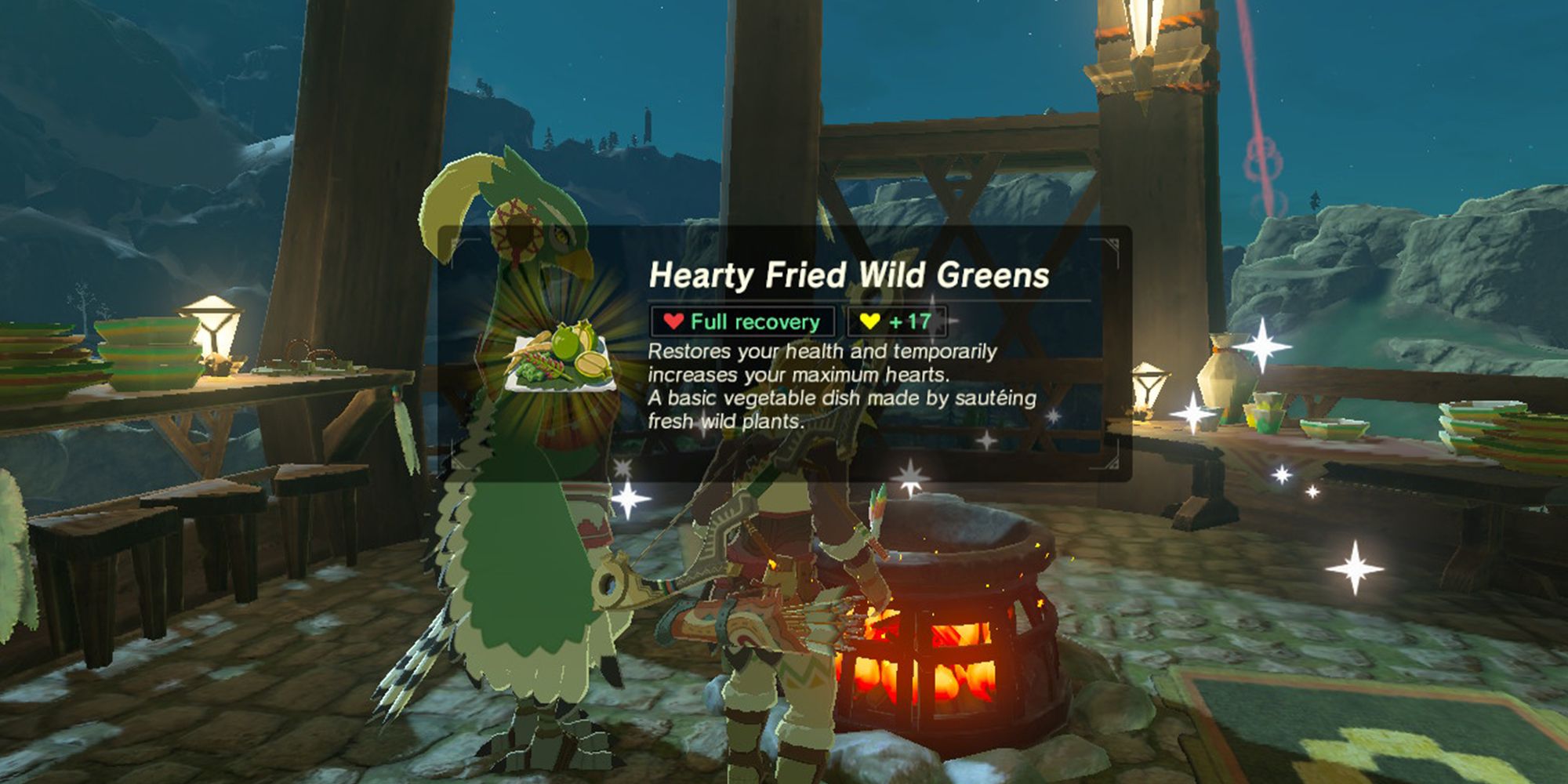 Hearty Fried Wild Greens recipe in Breath of the Wild