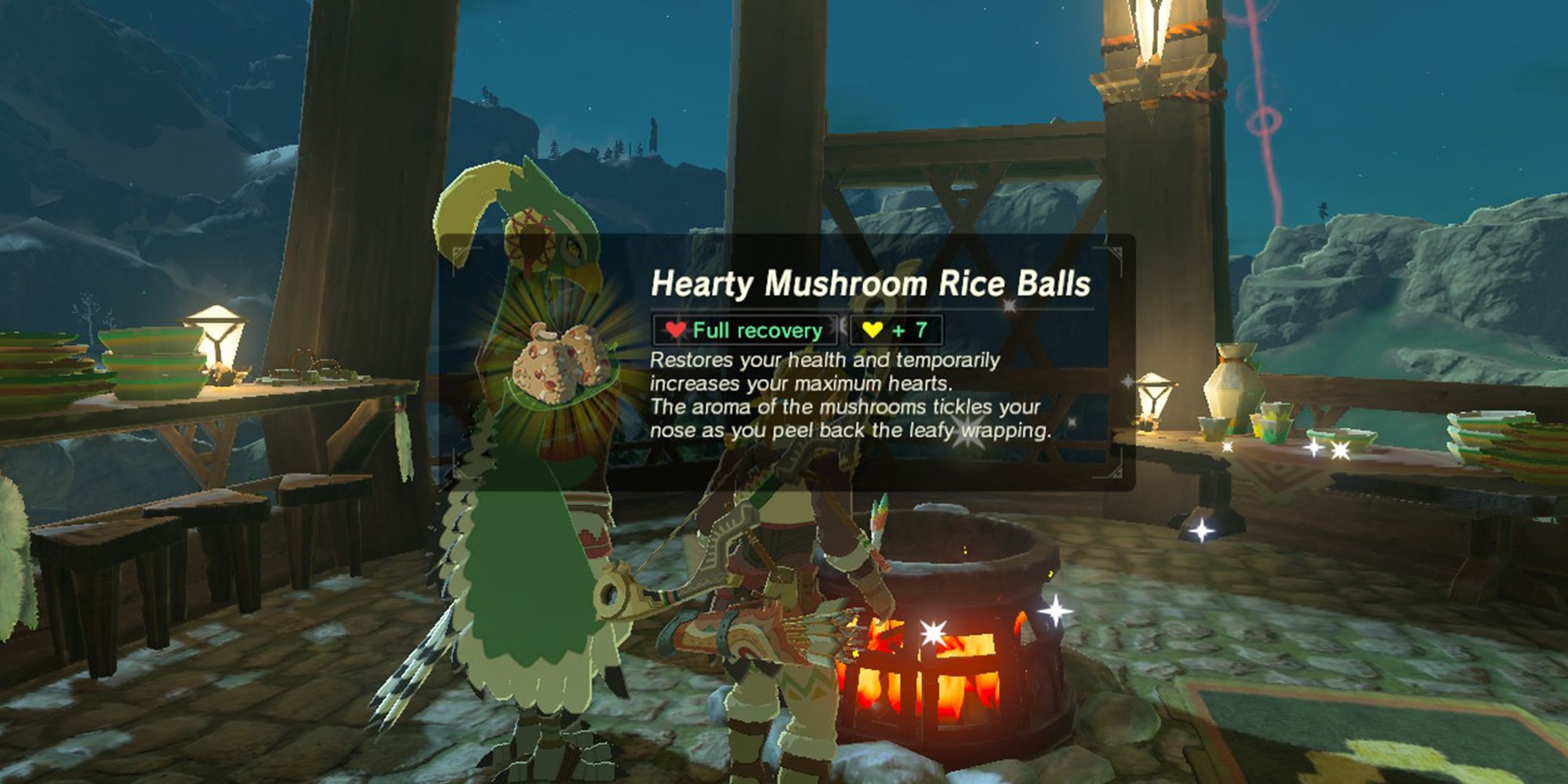Hearty Mushroom Rice Balls recipe in Breath of the Wild