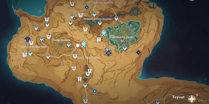 hilichurl location in the desert in genshin impact