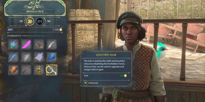 hogwarts legacy ellie peck brood and peck buy menu unicorn hair