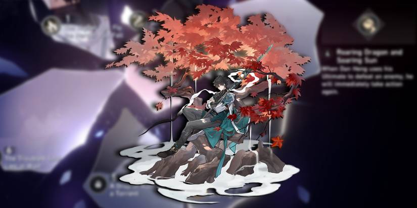 Honkai Star Rail - Dan Heng PNG On Top Of Image Of Dan Heng Eidolon Screen