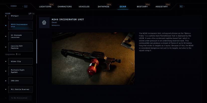 The M240 Incinerator Unit from Aliens: Dark Descent