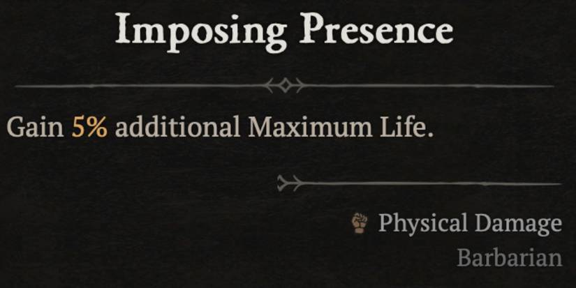 Imposing Presence Diablo 4