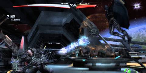 Batman facing off against Lex Luthor