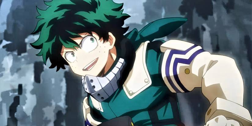 Izuku Midoriya in costume as Deku