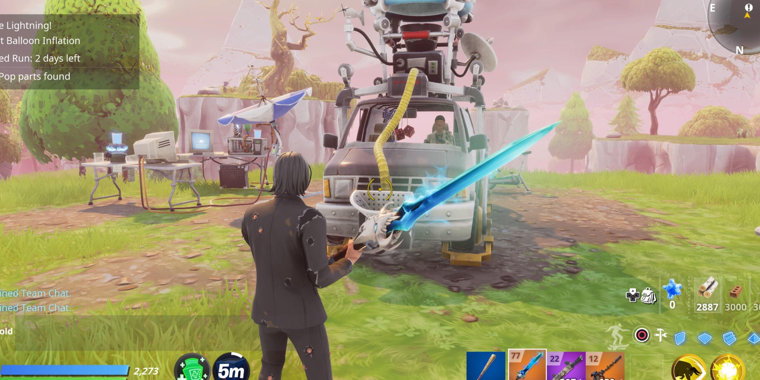 john wick with a sword with lars research van