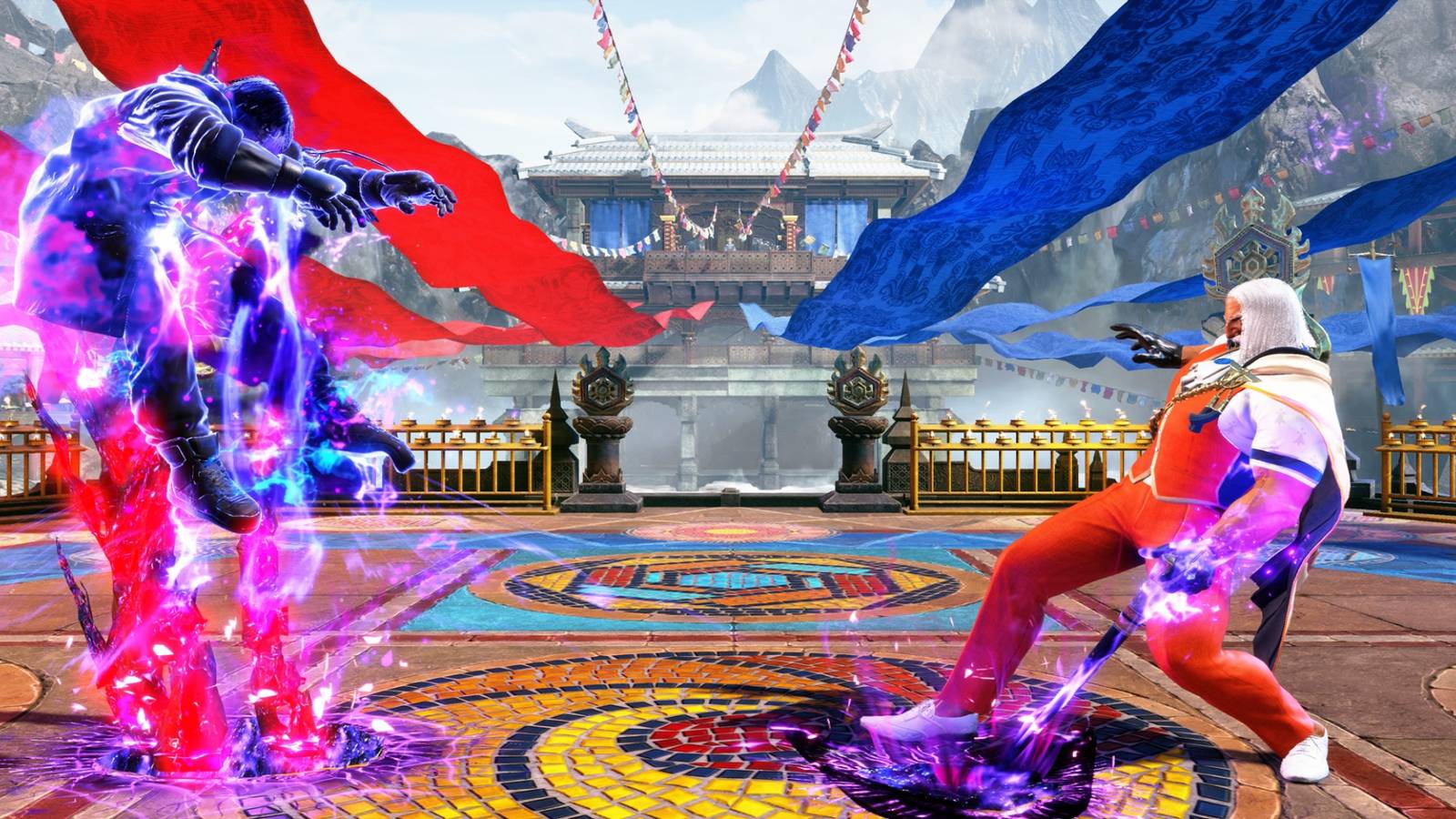 JP lifts his opponent into the air to attack him