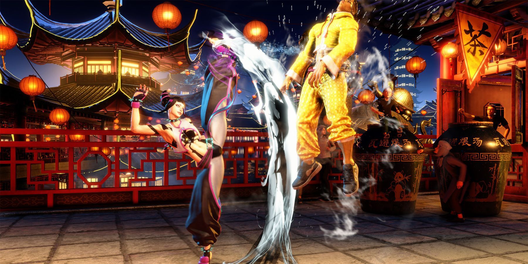 image showing juri doing a combo in street fighter 6.