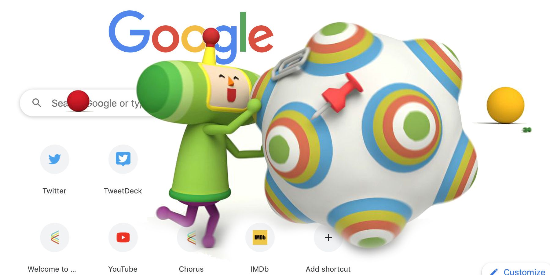 Katamari Google Easter Egg #easteregg #Google #katamari #gaming