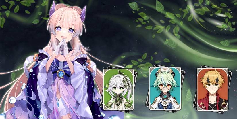 kokomi-nahida-sucrose-and thoma burgeon team in genshin impact