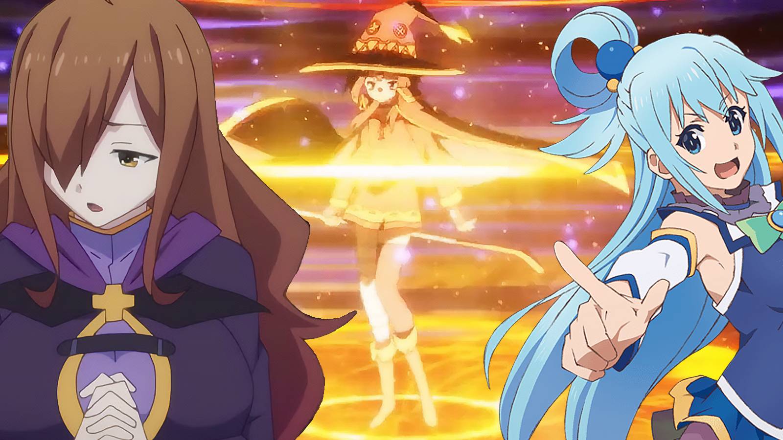 megumin, aqua, and wiz are just some of the main characters in Konosuba we've ranked by their strength