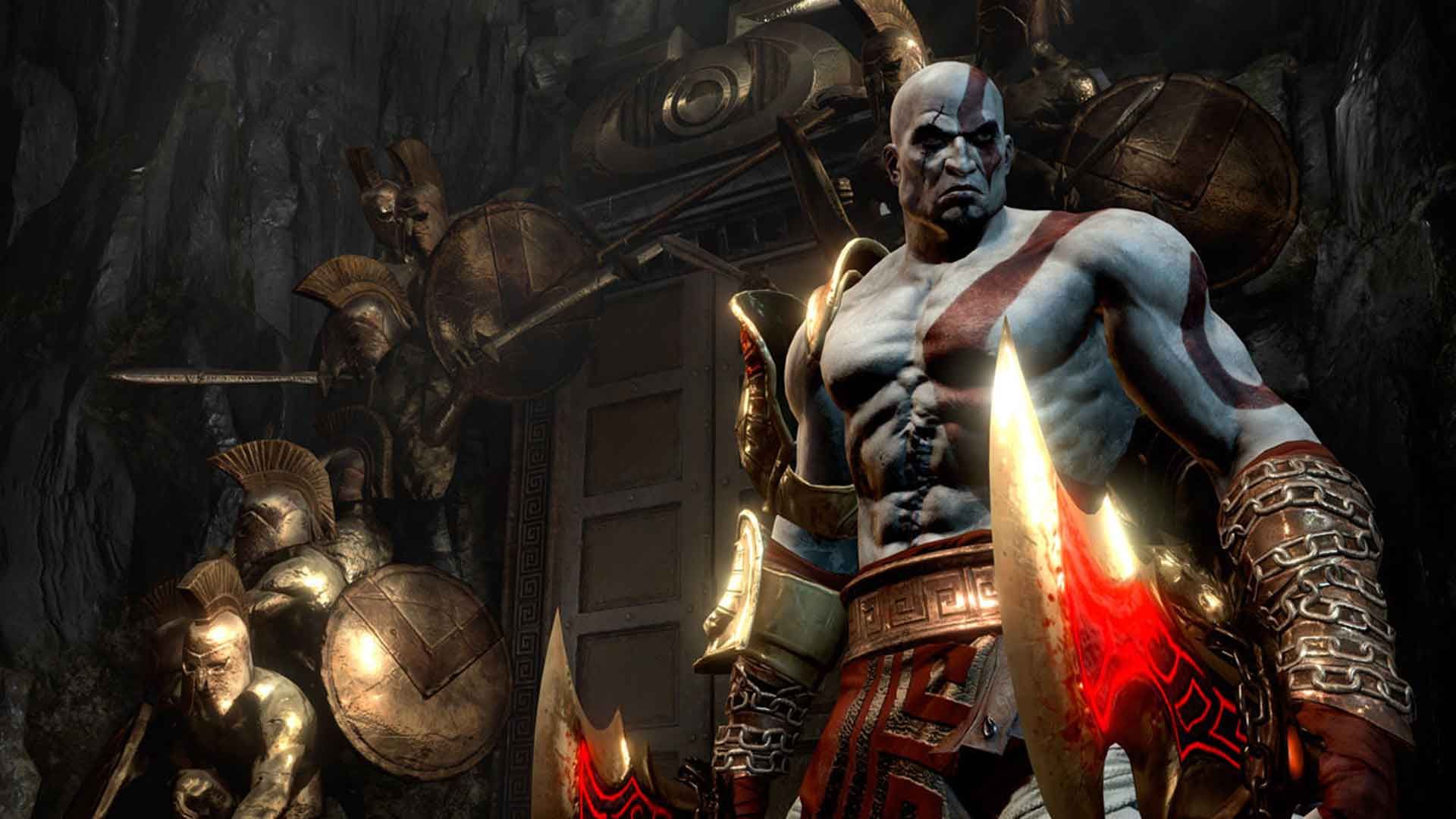 Screenshot of Kratos in God of War 3