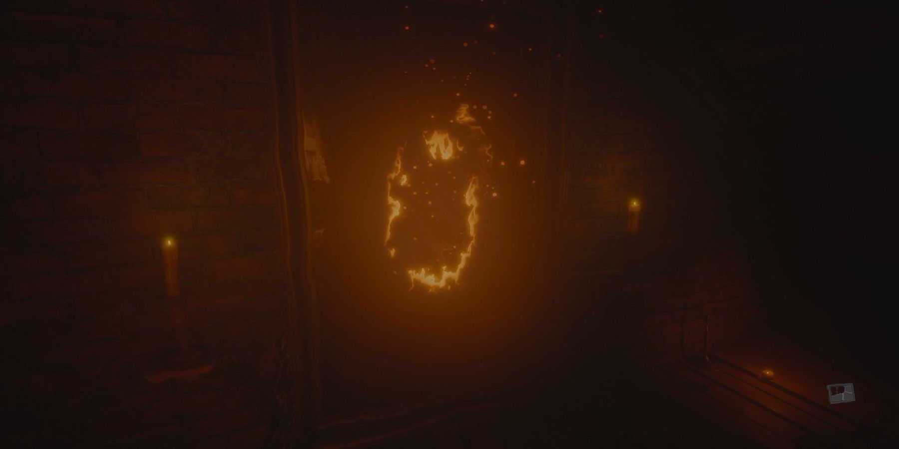 layers of fear - lantern - burning painting 