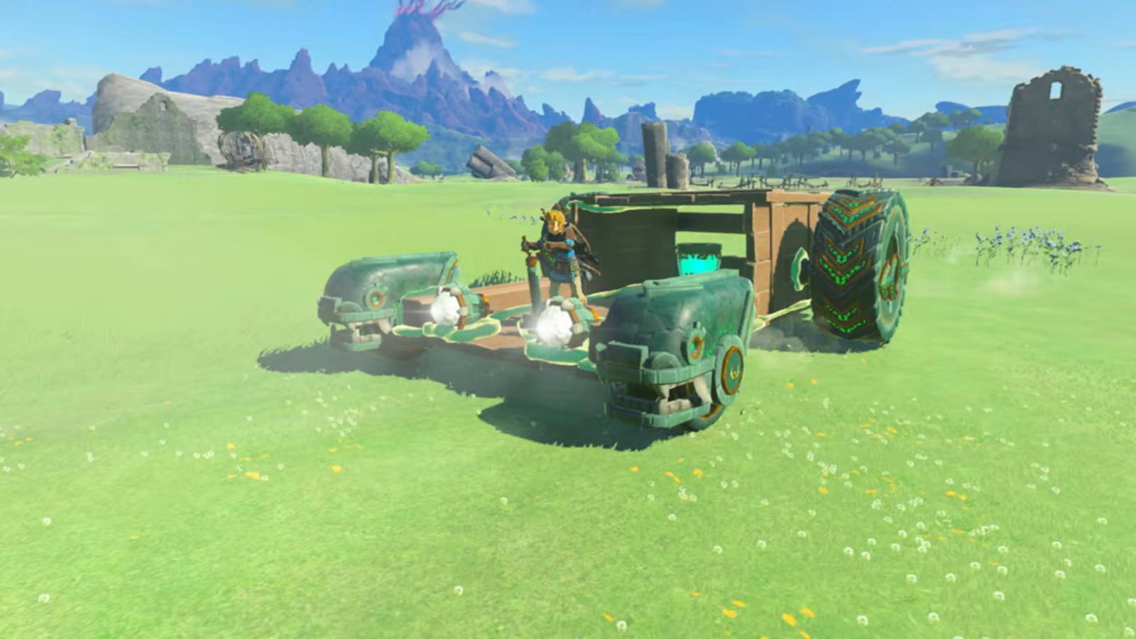 link-riding-a-car
