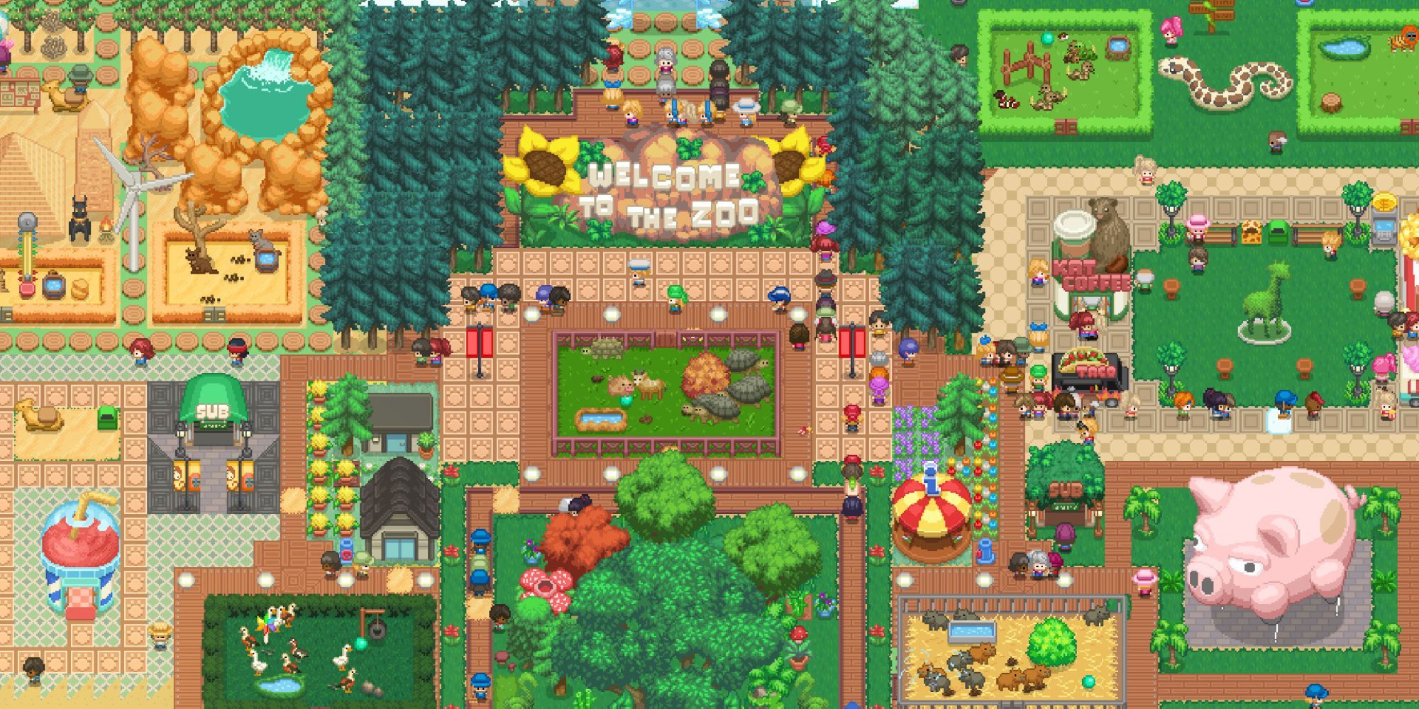 The entrance area of a player's zoo in Let's Build a Zoo