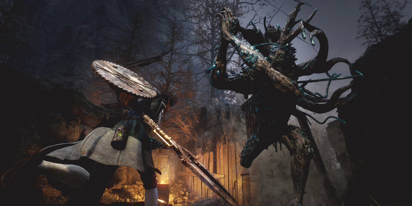 Lies of P promo screenshot forest monster fight