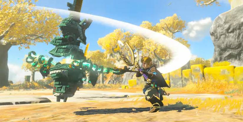 Link blocking in The Legend of Zelda: Tears of the Kingdom