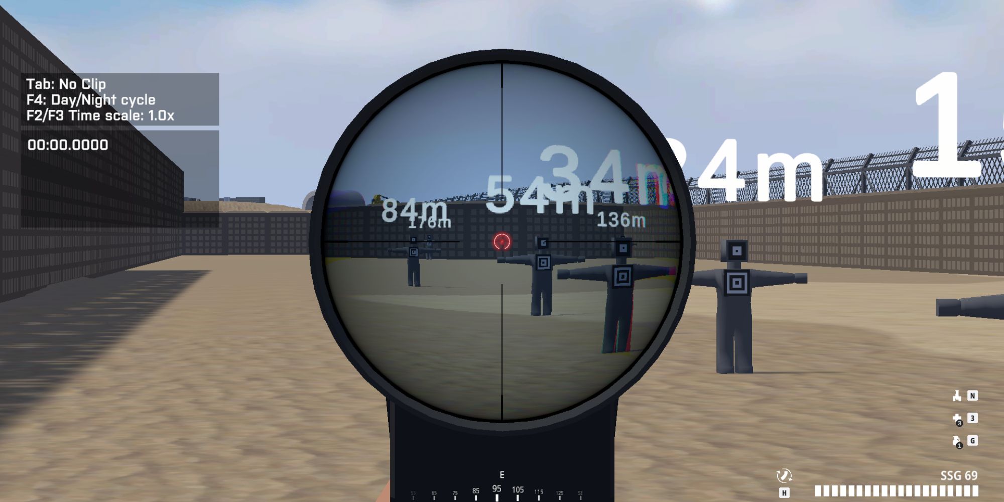 The M 125 Scope shown in-game on the training grounds of BattleBit Remastered