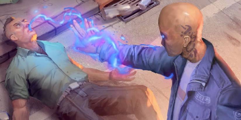 A Wizard uses magic on the passed out person