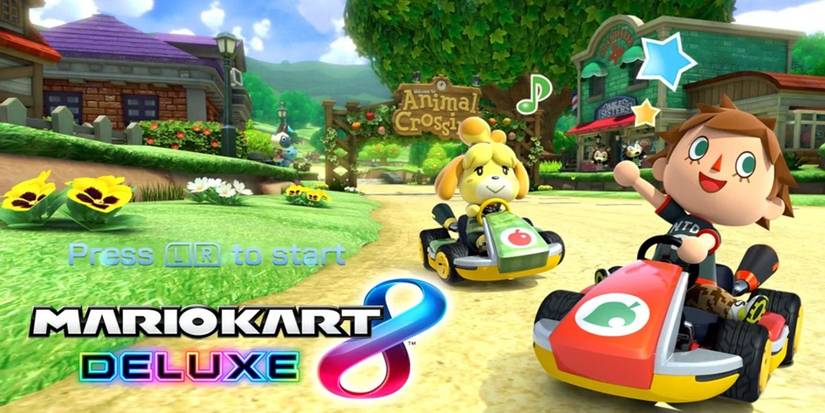 Mario Kart 8 alternate title screen Animal Crossing