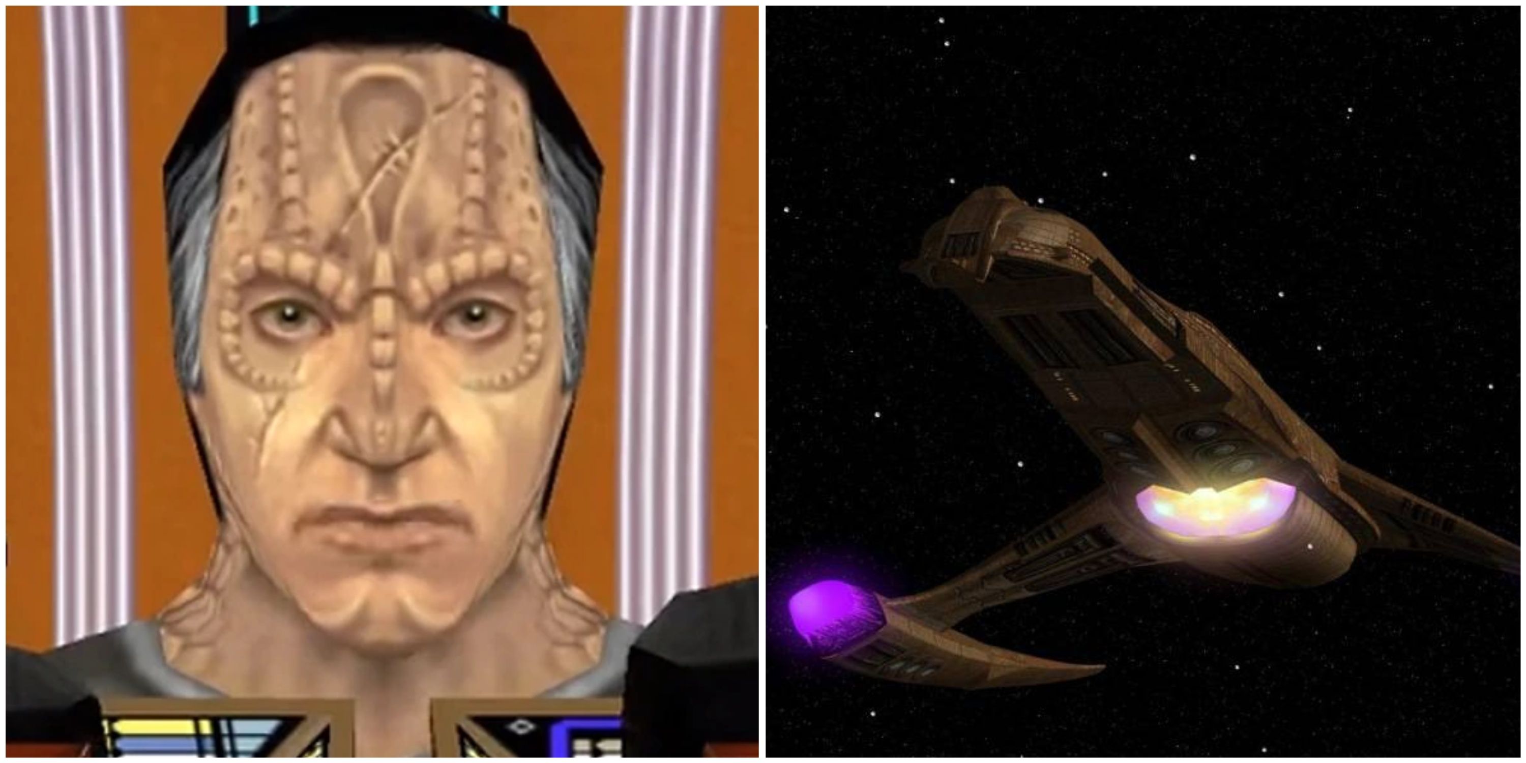 Matan and a Hybrid Class ship in Star Trek: Bridge Commander