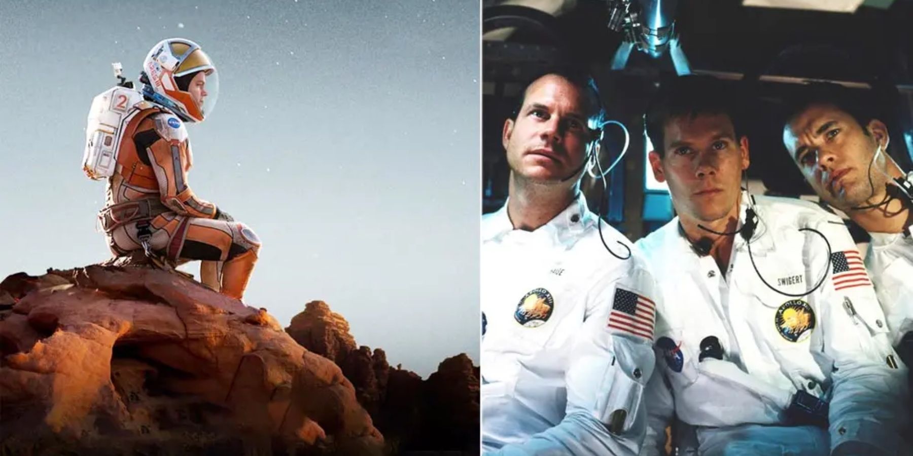 Matt-Damon-in-The-Martian-and-Bill-Paxton-Kevin-Bacon-and-Tom-Hanks-in-Apollo-13