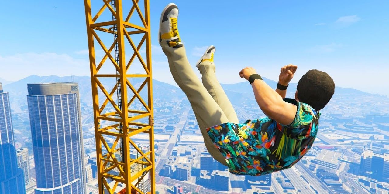 GTA 5 Character free falling from height
