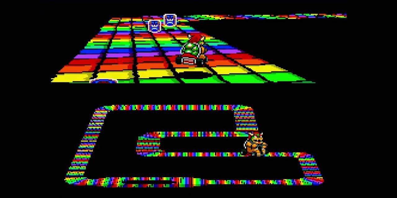 Super Mario kart Rainbow Road