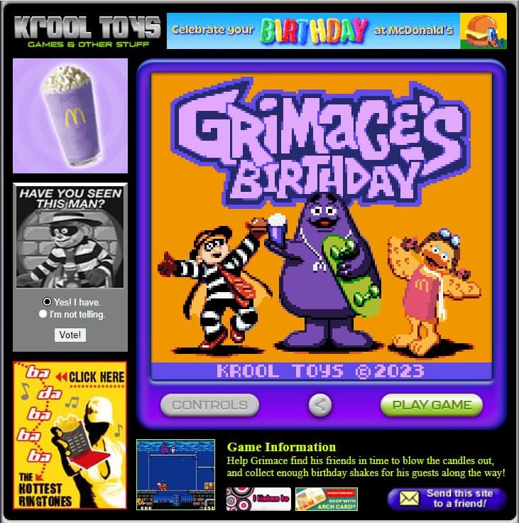 McDonald's Latest Video Game Release A Gamer's Dream Come True