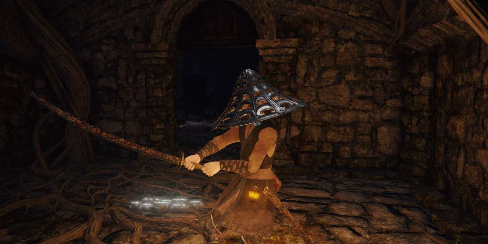 Elden Ring Meteoric Ore Blade used by player