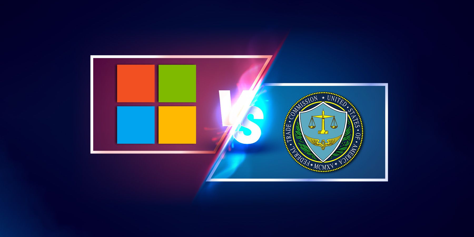 Microsoft versus Federal Trade Commission FTC illustration