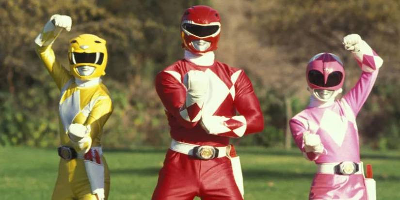 Mighty Morphin' Power Rangers Yellow Pink Tokusatu