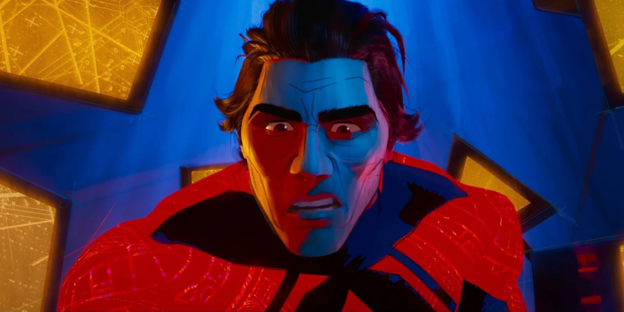 Miguel O'Hara looking angry in Across the Spider-Verse